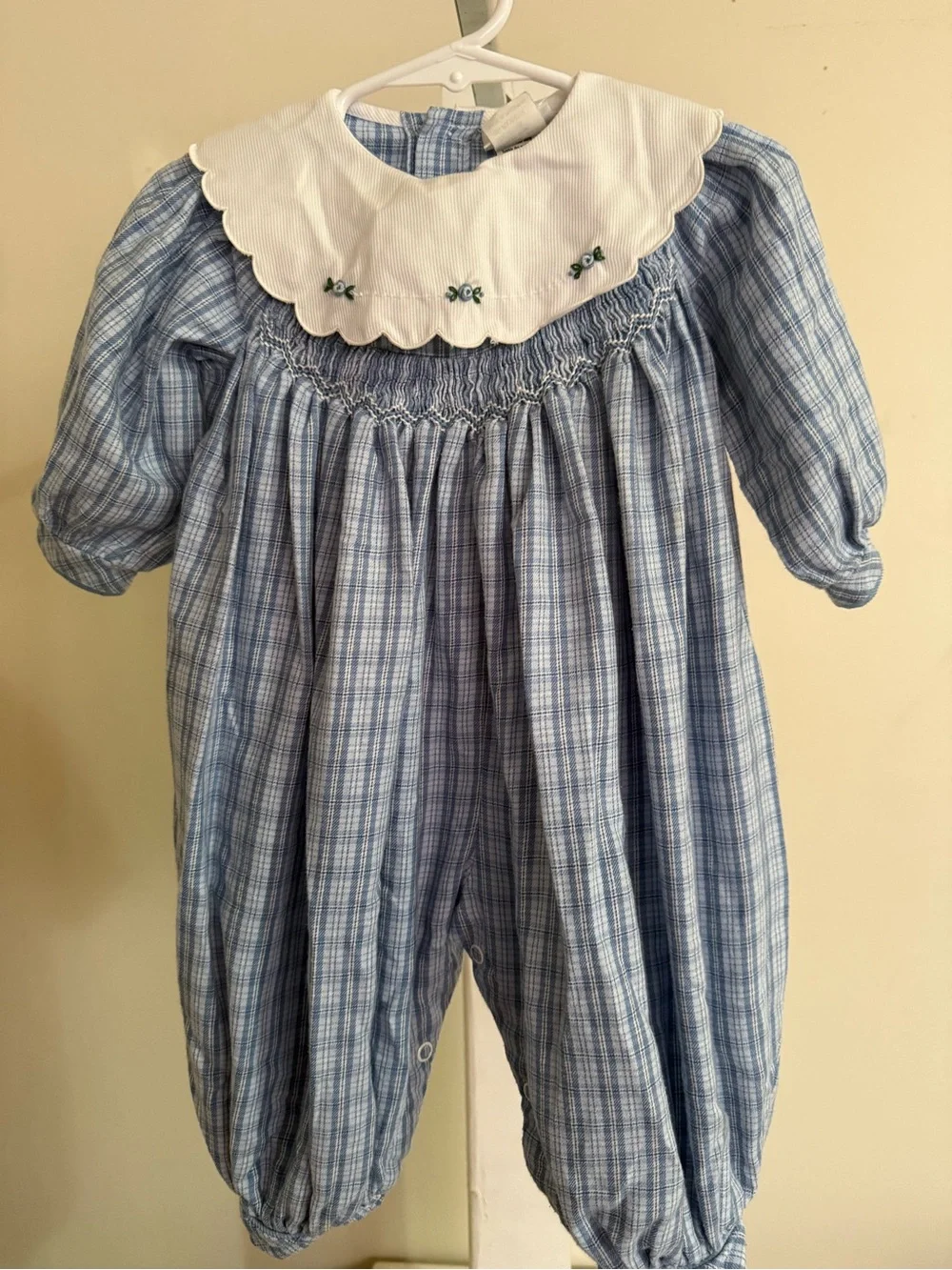 Vintage Smocked Bubble Romper